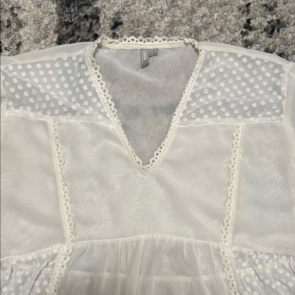 ASOS Cream Blouse with Lace Detail - Picture 6 of 9